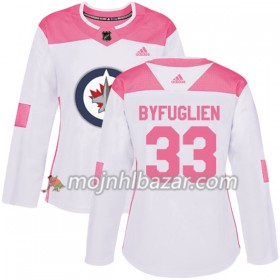 Dresovi Winnipeg Jets Dustin Byfuglien 33 Adidas 2017-2018 Bijela Narančasta Fashion Authentic - Ženska